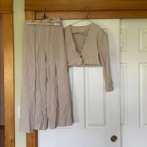 Free people linen beach set top and pants